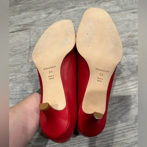 Reformation red Gracelynn pumps - Picture 8 of 9